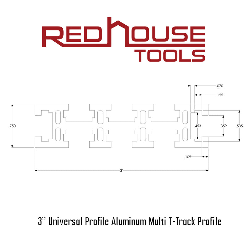 36&quot; Universal Aluminum Multi-T-track Rail/Fence System (SET OF 2) - Choose Your Color
